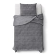 thumbnail image 4 of Mainstays Kids Gray Solid Plush Ribbed Corduroy Comforter Set, Twin, 2 Pieces, 4 of 8