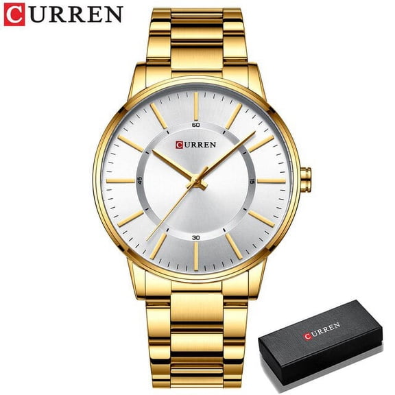 Curren Simple Thin Quartz Watches For Men Classic Business Stainless Steel Clock Relogio Masculino - Quartz Wristwatches