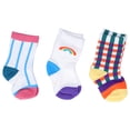 thumbnail image 3 of Calcetines Para Niños, Calcetines De Algodón Suave Para Bebés, 3 Pares, Portátiles Para Bebés, Para Viajes En Casa, Para Reuniones Familiares Para Uso Diario ANGGREK NO, 3 of 7