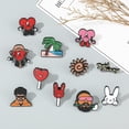 thumbnail image 3 of Broche De Esmalte De Corazón Rojo Creativo , Malo , Estilo , Conejo Y Sol , Decoración De Ropa , Insignias , Solapa , Accesorios De Joyería , Regalos, 3 of 4