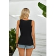 thumbnail image 2 of Vafful Womens Summer Tank Tops Square Neck Sleeveless Low Cut Sexy Shirts Ribbed Tanks Slim Fitted Casual Basic Tee Shirt, 2 of 7