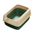 thumbnail image 2 of Semi-Closed High Sided Cat Litter Box, Detachable Scatter Guard, Anti-Splashing Sturdy Kitty Litter Pan, with Spoon Filter for Odor Control, Easy Clean Litter Box, 2 of 6