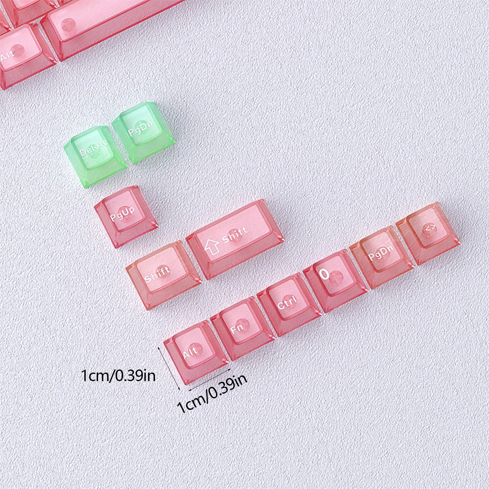 Transparent Gaming Keycaps Multi-Color 60 / 75 / 104 Layouts