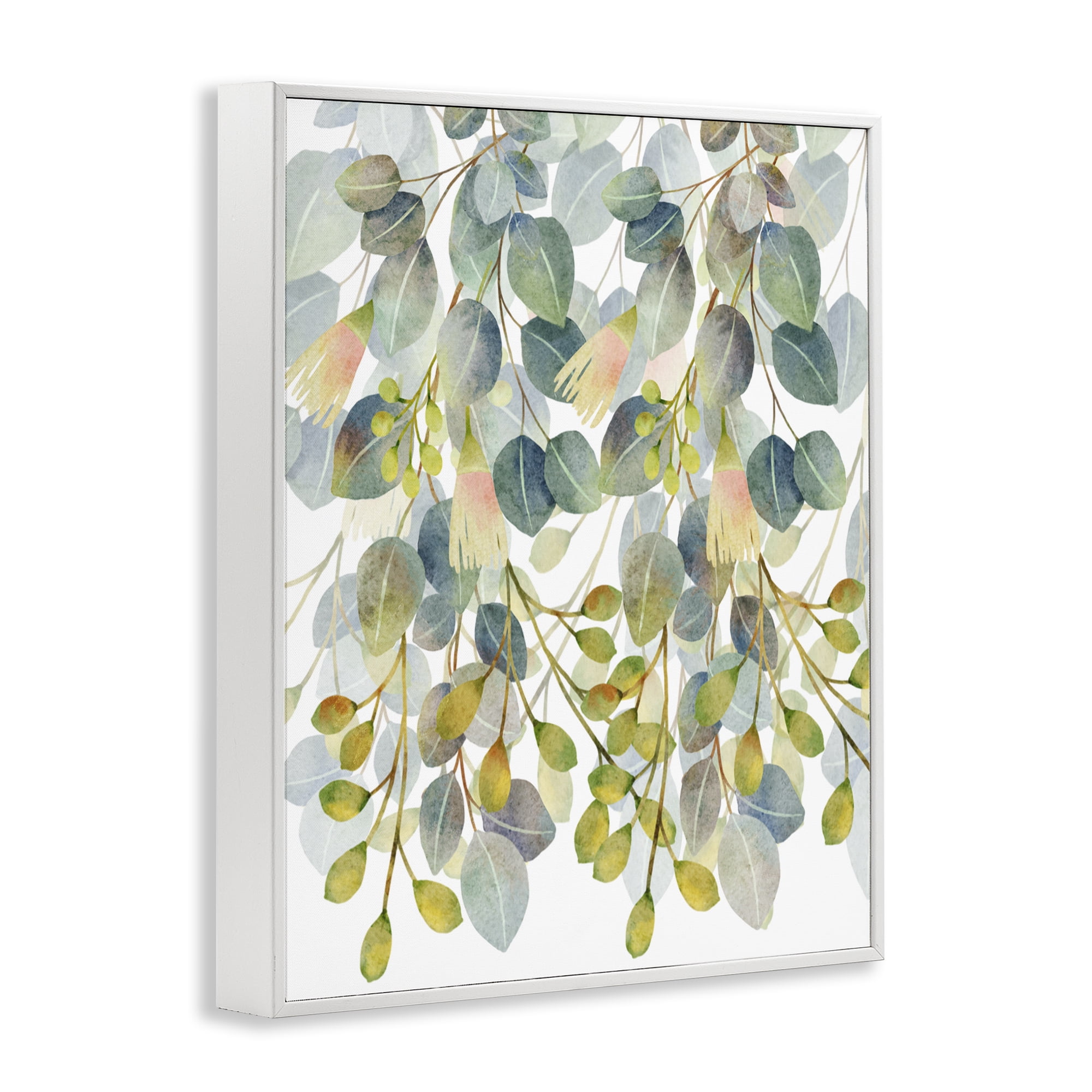 Stupell Industries Suspended Ivy Leaves White Framed Giclee Art, design by Marcus Prime