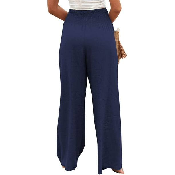 Women Trousers, Casual Loose Trousers Polyester Fabric Breathable