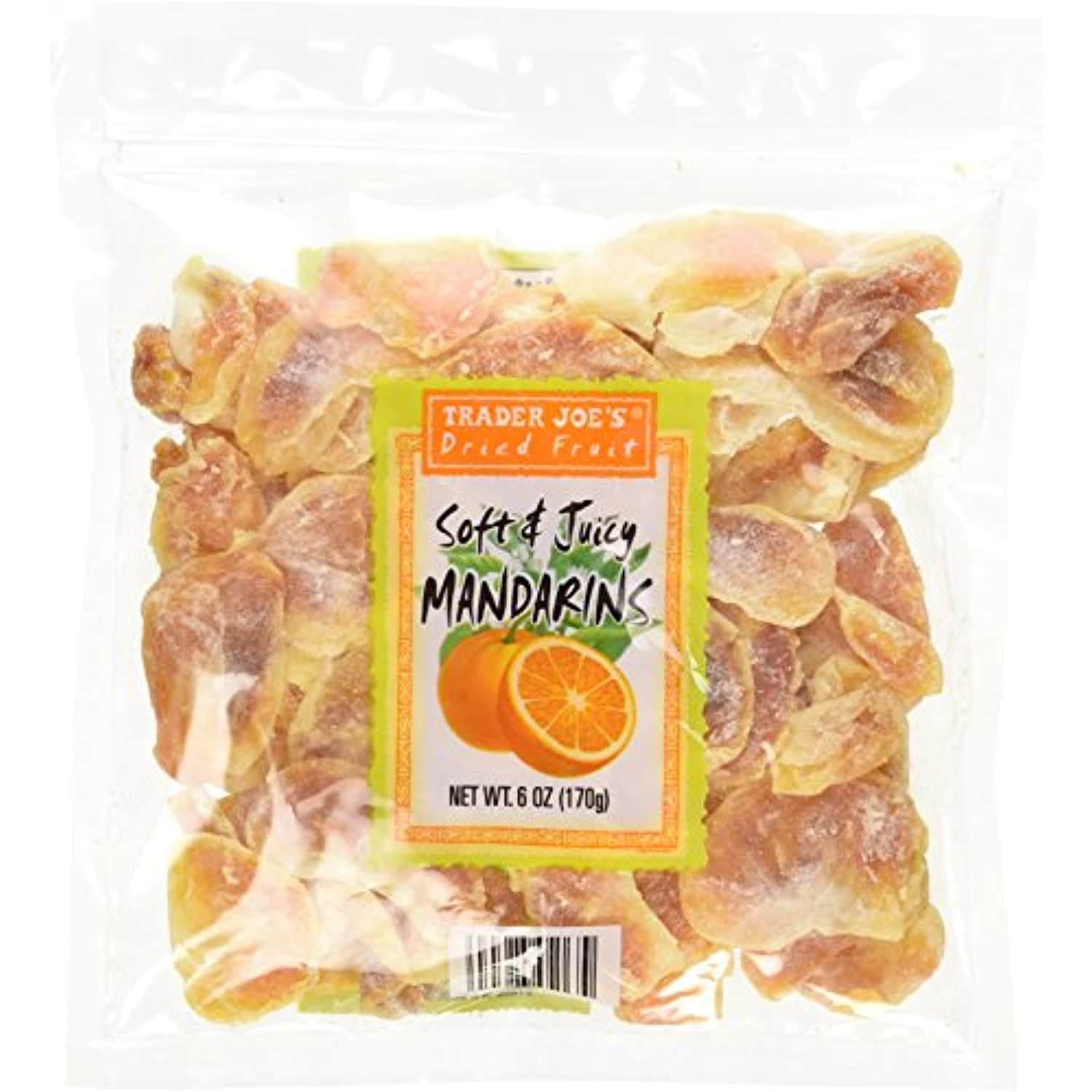 TJ Dried Fruit Soft & Juicy Mandarins 6 Oz, (Pack Of 5)