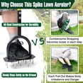 thumbnail image 2 of Lawn Aerator Jardineer 36" Metal Spike 12 Tips Steel Tool, 2 of 7