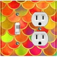 thumbnail image 1 of Metal Light Switch Plate Outlet Cover Mermaid Tutti MER015, 1 of 15
