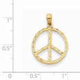 thumbnail image 2 of Beautiful 14k Textured Peace Sign Pendant, 2 of 2