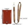 thumbnail image 3 of Uxcell Folded PU Leather ID Badge Holder with Lanyard with 1 Clear Window 4 Card Slot Brown, 3 of 6