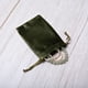 thumbnail image 5 of Bolsas de terciopelo con cordón QIANF 10x15 cm verdes 12 unidades, 5 of 9