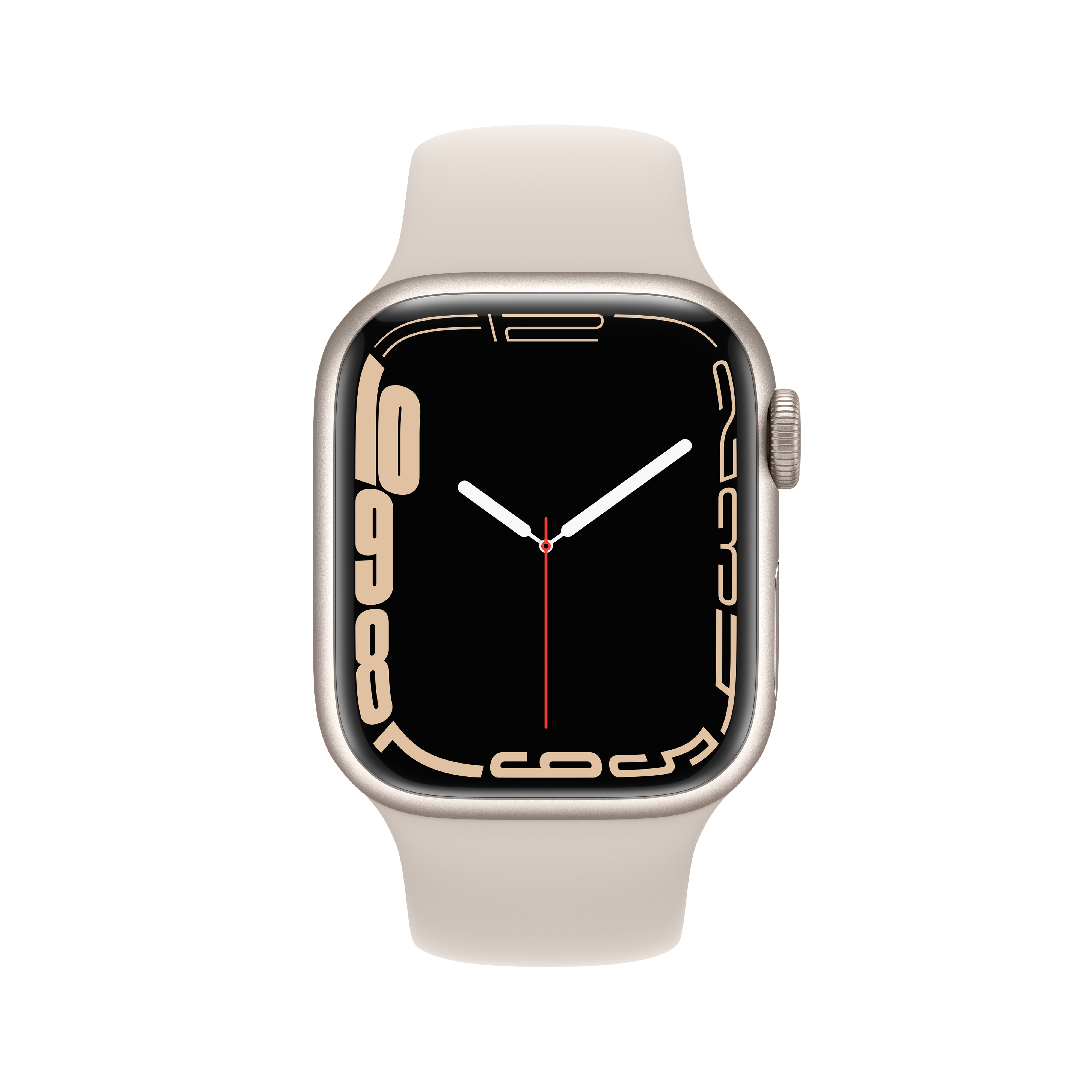Apple Watch Series 7 GPS, 41mm Starlight Aluminum Case with Starlight Sport Band - Regular - image 6 of 10