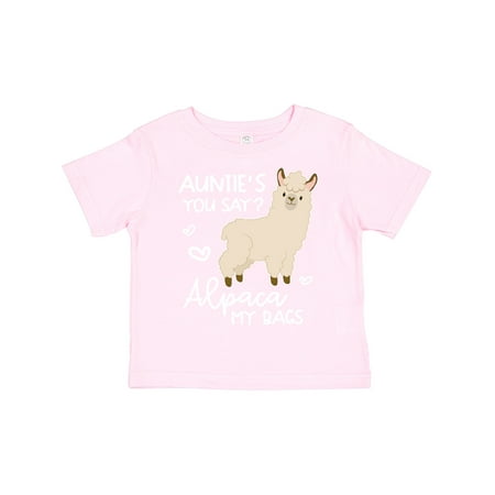 

Inktastic Auntie s You Say Alpaca My Bags Gift Toddler Boy or Toddler Girl T-Shirt
