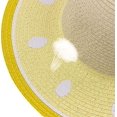 thumbnail image 3 of jaune-chapeaux De Paille Filles, Chapeau De Soleil D't Enfant Pour Plage Voyage Randone, 3 of 5