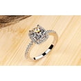 thumbnail image 2 of 2.5CTW Cushion Cut Halo CZ Engagement Wedding Ring 925 Sterling Silver, 2 of 4