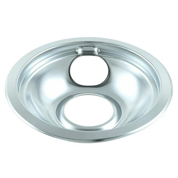 Whirlpool W10196406RW Universal 6-Inch Drip Bowl and Ring, Chrome