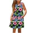 thumbnail image 4 of Gamivast Girls Dresses Size 10-12 Fashion Floral Print Midi Dress Loose Flowy Sleeveless Tank Dress Princess Dresses Vacation Casual Beach Dress 5T Vestidos De Verano Para Niña, 4 of 8