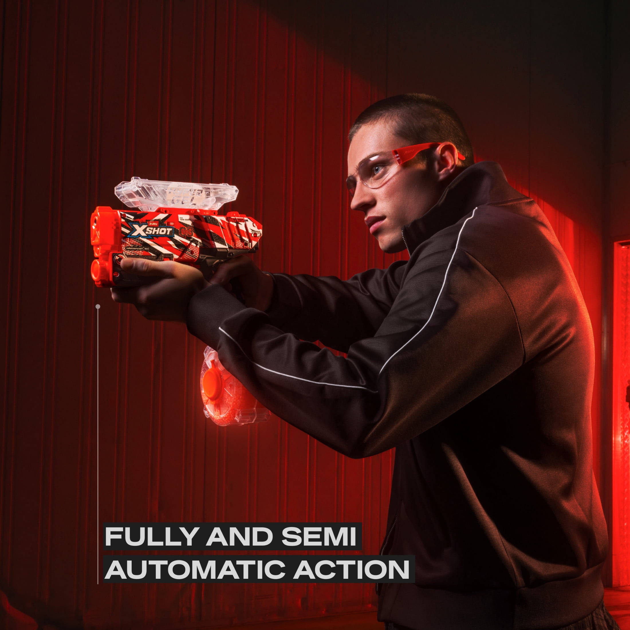 XSHOT Hyper Gel Havoc by ZURU Semi & Fully Automatic Gel Blaster with 3,000 Gellets & Protective Eyewear for Ages 14+
