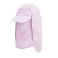 thumbnail image 5 of Sun Hats for Men, Bucket Cap with Face Cover/ Neck Flap, Sun-Proof Quick-Drying Mesh, Summer Folding Packable Baseball Cap, Fishing, Going, Gardening Caps Outdoor, Khaki, 5 of 7