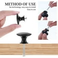thumbnail image 5 of 12 Pcs Kitchen Cabinet Knobs,Haomacro Round Mushroom Drawer Handles, Cabinet Hardware Round Knobs with Screws for Bathroom Cabinets Dresser Home Decor,Small,Black, 5 of 7