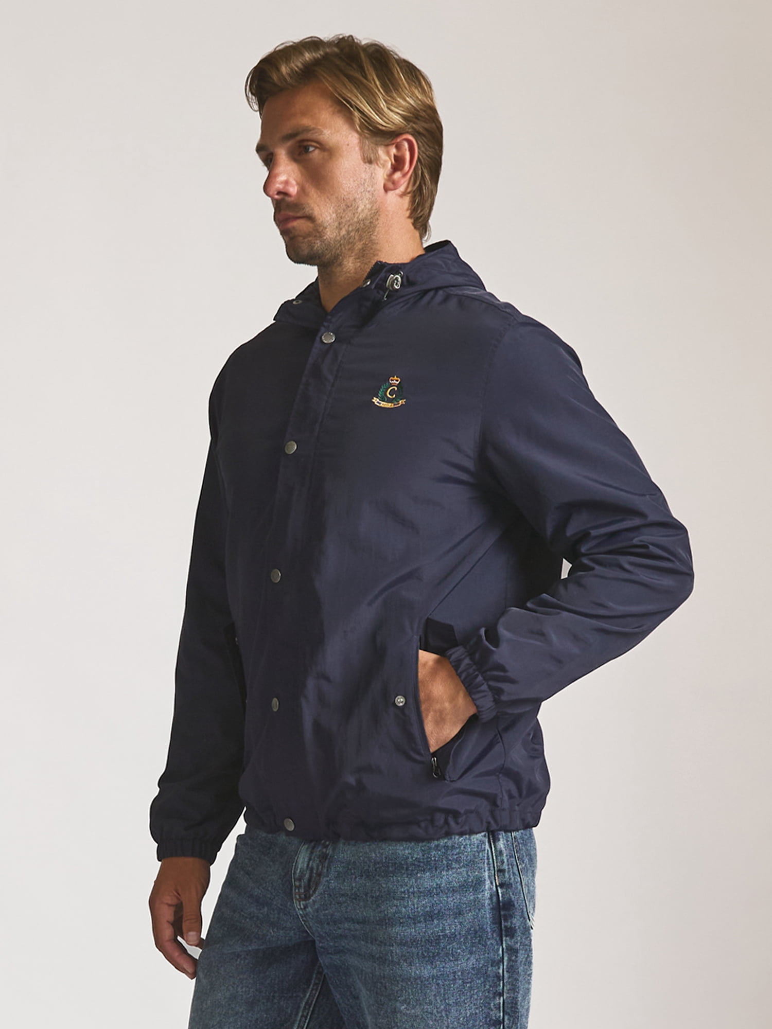 Chaps Men’s and Big Men’s Heritage Hooded Rain Jacket, Sizes S–2XL