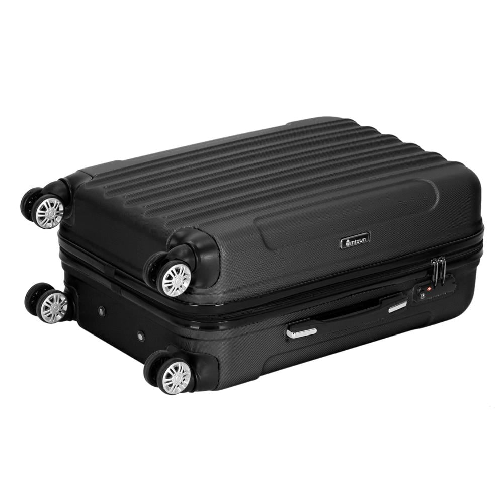 Zimtown 3 Piece Nested Spinner Suitcase Luggage Set With TSA Lock Black