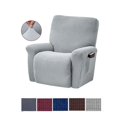 thumbnail image 3 of Stretch Recliner Chair Slipcover Elastic Full Protector Elastic Couch Sofa Coverage Solid Color Sofa Cover Replacement for LAZBOY, Silver, 3 of 9