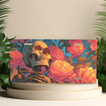 thumbnail image 4 of 1 Pcs 2D Flat License Plate Covers & Frames, Skeleton and Roses For Decorative Front, Waterproof For Decoration Aluminum License Plate Covers & Frames Cover For Men Women, 12" X 6", 4 of 6