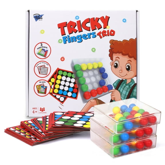 Point-Games Therapy Games for Kids, Tricky Fingers Trio, Puzzle Games, Sensory Learning Game, Fun for Entire Family, Ages 4 