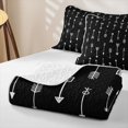 thumbnail image 4 of Erosebridal Vintage Arrow Bed Spread Queen, Traditional Farmhouse Queen Coverlet Set, Black and White 3-Piece, 1 Quilt and 2 Pillowcases, 4 of 7