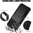 thumbnail image 5 of for iPhone 13 Pro Max Case with Card Holder[Store 5 Cards] Dual Layer Heavy Duty Shockproof iPhone 13 Pro Max Wallet Case with Hidden Card Slot Storage Case for iPhone 13 Pro Max(Black), 5 of 14