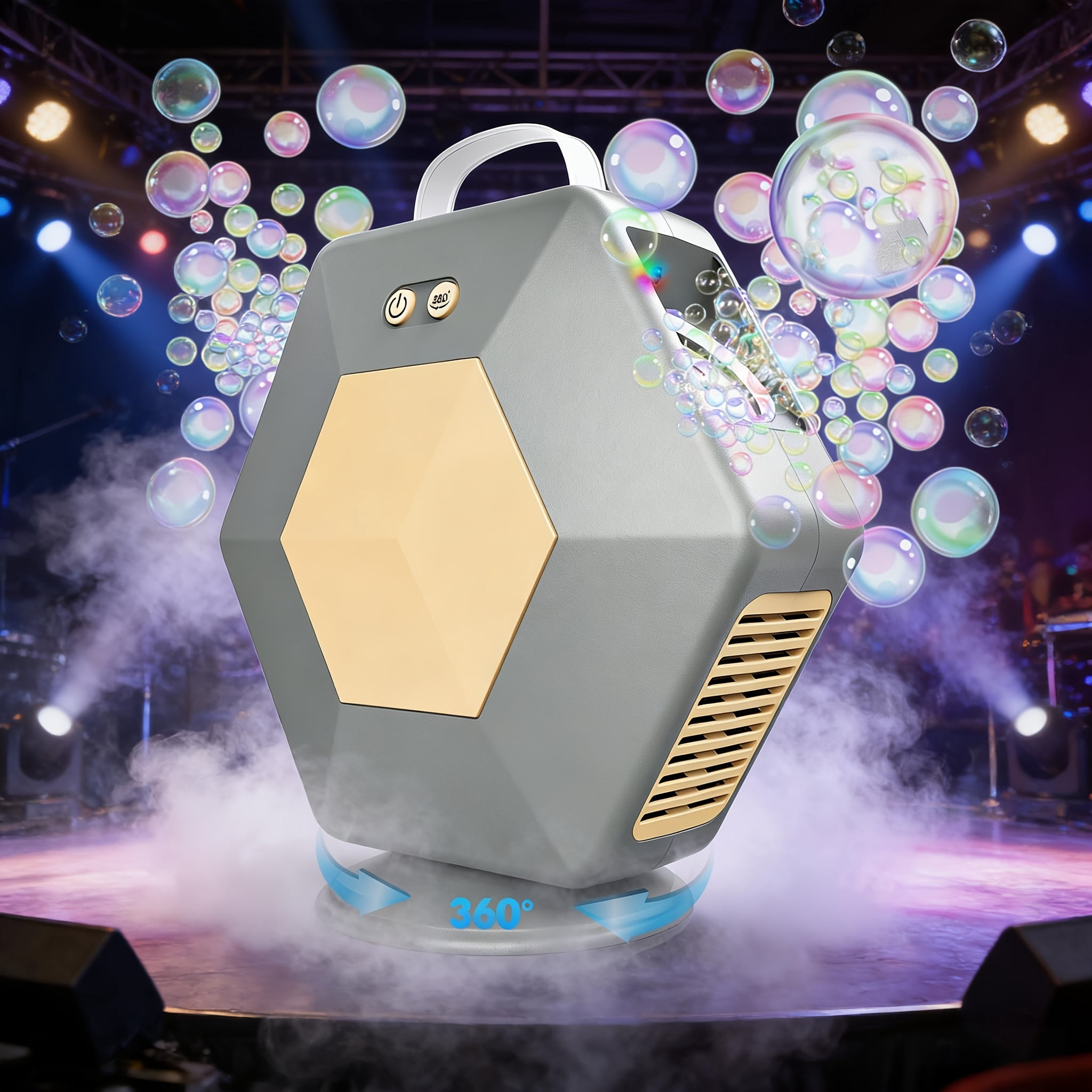 360 Rotatable Stage Bubble Machine 16000 Bubbles Per Minute For Outdoor Party Wedding