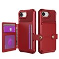 thumbnail image 2 of Dteck Magnetic Leather Wallet Case for iPhone 16e / iPhone 17e,Shockproof Silicone Case Card Slots Holder Leather Flip Stand Cover for iPhone 16e/17e ,Red, 2 of 6