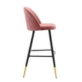 thumbnail image 5 of Modway Cordial Performance Velvet Bar Stools - Set of 2 in Dusty Rose, 5 of 10