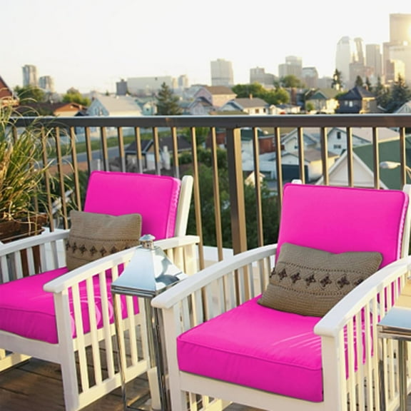 Patio Cushion Covers - Waterproof Outdoor Seat Cushion Slipcovers Replacement Set, Outdoor Chair Couch Cushion Covers for Patio Furniture with Zipper, Covers Only, Pink