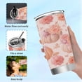 thumbnail image 6 of 11oz Stainless Steel Tumbler with Straw, Double Wall Insulated Travel Tumbler Pastel Pink Pumpkins, 6 of 7