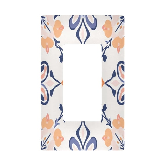 Yayeee Rocker Switch Wall Plate 1-Gang 4.6"x2.9" Home Decorative Outlet Cover, Colorful Abstract Pattern