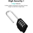 thumbnail image 3 of Long Shackle Padlock,2.2 Inch Long Shackle Lock, 4 Digit Combination Lock, Resettable Weatherproof Combo Lock for School, Gym Employee Locker, Outdoor, 3 of 5