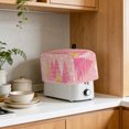 thumbnail image 4 of Toaster Cover 2 Slice, Pink Christmas Tree Dustproof Bakeware Oven Protector with Top Hook, Pink Golden Xmas Tree Snowflake Winter Waterproof Small Kitchen Appliance Toasters Dust Cover, 12"x7.5"x8", 4 of 9