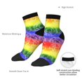 thumbnail image 6 of Fuzoiu Colorful Tie Dye Print Adult Socks, Crew Moisture-wicking Socks, Unisex Cushion Crew Socks,Casual Sports Ankle Socks, 6 of 7