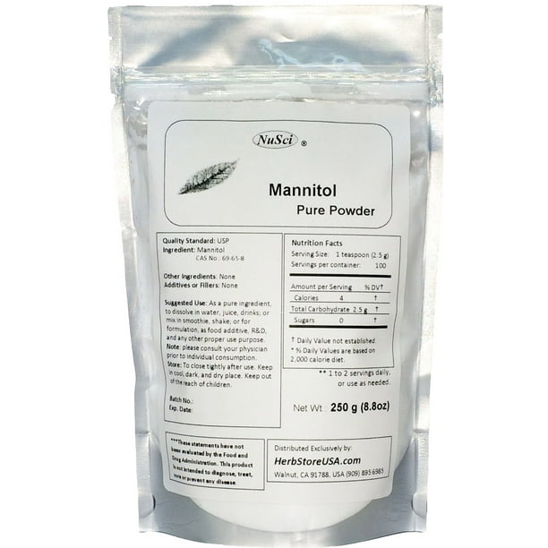 Nusci Pure Mannitol Powder 250 Grams 8 8 Oz Walmart Com