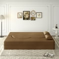 thumbnail image 3 of Miekor Furniture Modern Floor Sofa with 2 Pillows,Convertible Plush Corduroy Foam-Filled Sleeper Sofa Bed,15" Full Size Folding Mattress for Living Room,Guest Bed,no assembly required,Camel MK9274, 3 of 12