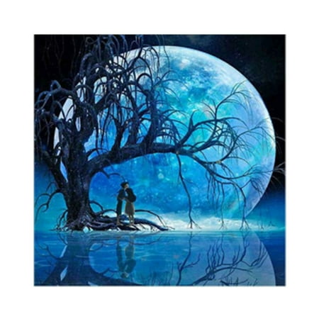 Round Drill Painting Beginners Diy Cross Stitch Art Kit Moon Crystal Rhinestone Handcrafts S38 Walmart Canada
