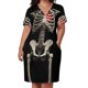 thumbnail image 2 of Vestido de esqueleto de amor para mujer prenda holgada con bolsillos elegante y elegante promoción de Halloween, 2 of 6