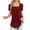 Wine, variant on XMMSWDLA Women's Summer Casual T-Shirt Short Sleeve Square Neck Tunic Tops for Leggings Womens Workout Tops