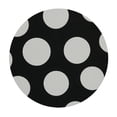thumbnail image 2 of PIKWEEK  Round Fitted Tablecloth Classic White Polka Dot Black Cute Table Cloth with Elastic Edged Waterproof Wipeable Round Table Cover for Patio Parties Outdoor Decor White, 2 of 7