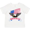 thumbnail image 3 of Inktastic American Flag Made in the USA with Bald Eagle Boys or Girls Toddler T-Shirt, 3 of 5