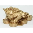 thumbnail image 3 of Feng Shui Mini Matte Gold Money Frog Coin Toad Paperweights Home Decor Gift G16220, 3 of 4