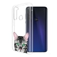 thumbnail image 2 of FINCIBO Soft TPU Clear Case Slim Protective Cover for Motorola Moto G Stylus 6.4" 2020, Animal Spotted Silver Bengal Kitten Cat, 2 of 3