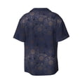 thumbnail image 4 of Balery Sunflowers Men's Casual Button Down Shirt Short Sleeve Textured Summer Cuban Beach Shirts-Small, 4 of 7